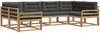 vidaXL Outdoor-Sofagarnitur mit Kissen 6 pcs Weiß und Anthrazit 3386936 Bild 2