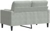 vidaXL 2-Sitzer-Sofa mit Zierkissen Hellgrau 120 cm Samt 3278209 Bild 5