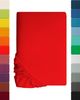 Kinder Jersey Spannbettlaken, Spannbetttuch, Lavea Serie Maya, 60x130 cm | 70x140 cm, Karminrot, 100% Baumwolle, hochwertige Verarbeitung, mit Gummizug Bild 5