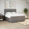 vidaXL Boxspringbett mit Matratze Taupe 200x200 cm Stoff 3294481 Bild 5