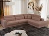 Freistehendes Ecksofa mit lose Kissen, L-form - SAVONA - rechts - Rosa Boucle Bild 3