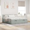 vidaXL Ottoman-Bett mit Matratzen Hellgrau 160x200 cm Samt 3312050 Bild 3