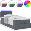 vidaXL Ottoman-Bett mit Matratze & LEDs Dunkelgrau 90x190 cm Samt 3312735 Bild 5