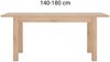 Esstisch erweiterbar 140-180 cm SANFORD-129 in Eiche hell Nb, B/H/T: ca. 180/77/85 cm Bild 2
