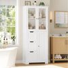 HOMECHO Hochschrank Badezimmerschrank mit 3 Türen und 3 Schubladen Bild 2