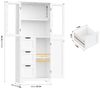 HOMECHO Hochschrank Badezimmerschrank mit 3 Türen und 3 Schubladen Bild 4