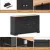 MODFU Sideboard Küchenbuffet mit Schublade (Multifunktionales 138 cm Sideboard mit verstellbaren Einlegeböden, Schublade, Kippschutz – Modernes Design für Küche, Wohnzimmer & Schlafzimmer, praktischer Stauraum, 1 St), mit Kippschutz, mit Schublade Bild 5