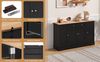 MODFU Sideboard Küchenbuffet mit Schublade (Multifunktionales 138 cm Sideboard mit verstellbaren Einlegeböden, Schublade, Kippschutz – Modernes Design für Küche, Wohnzimmer & Schlafzimmer, praktischer Stauraum, 1 St), mit Kippschutz, mit Schublade Bild 2