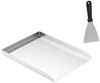 Hochwertige Plancha Grillplatte aus Edelstahl mit Grillspachtel Bild 3