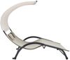 vidaXL Doppel-Sonnenliege mit Sonnendach Textilene Creme 310544 Bild 3
