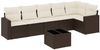 vidaXL 7-tlg. Garten-Sofagarnitur mit Kissen Braun Poly Rattan 3218993 Bild 2