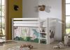 Kinderbett Karolina 210x114x106 Massivholz Weiß Textilset Dino Bild 2