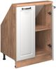 Dachschrägenschrank Rion Weiß Landhaus/Goldkraft Eiche mit 2 Türen Vicco Bild 4