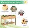 Kommode 110x46x76 cm, massives Tannenholz – Hochbeet/Pflanztisch mit 8 Fächern und Abfluss Bild 4