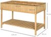 Kommode 110x46x76 cm, massives Tannenholz – Hochbeet/Pflanztisch mit 8 Fächern und Abfluss Bild 3