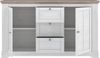FORTE Iloppa Sideboard, Holzwerkstoff, Grau/Weiß, 160 x 92,5 x 44,3 cm Bild 4