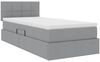 vidaXL Aufbewahrungsbett mit Matratze Hellgrau 100 x 200 cm 3370488 Bild 5