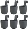 Engelland Blumentopf Blumentopf zum Hängen (Vorteils-Set, 6 St, Fassungsvermögen 2,3 Liter), UV-Beständig, Frostbeständig, Drainagesystem, ideal für Geländer/Zäune Bild 2