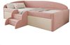 REDOM Polsterbett Sicherheitsbügel, Hautfreundlicher Samt (Schlafsofa Kinderbett, mit Stufen, 90x190cm), ohne Matratze Bild 3