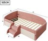 REDOM Polsterbett Sicherheitsbügel, Hautfreundlicher Samt (Schlafsofa Kinderbett, mit Stufen, 90x190cm), ohne Matratze Bild 2