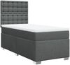 vidaXL Boxspringbett mit Matratze Dunkelgrau 90x200 cm Stoff 3292686 Bild 3
