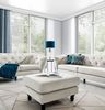 Ecksofa inkl. Hocker CHARLOTTE in Stoff Matt Velvet Beige Ottomane Links Bild 2