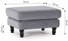 Ecksofa inkl. Hocker CHARLOTTE in Stoff Matt Velvet Beige Ottomane Links Bild 4