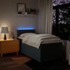 Boxspringbett mit Matratze, Stoff, Viereckige, grauer Fuß, Blau, 90x200 cm, true Bild 5