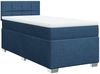 Boxspringbett mit Matratze, Stoff, Viereckige, grauer Fuß, Blau, 90x200 cm, true Bild 3