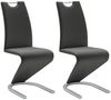 Esszimmerstuhl >Pupik I< (2er Set) in Schwarz aus Metall, 45x102x62cm (BxHxT) Bild 2