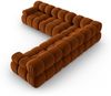 Micadoni Symmetrisches Ecksofa Bellis 5-Sitzer Samt Bluvel Terrakotta Bild 2