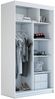 Schwebetürenschrank GAP 2-türig Schrank 120 cm (mit Spiegel) Farbe: Schwarz, weiß Bild 3