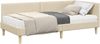 vidaXL Eckbettgestell mit Matratze Sonstiges 2 pcs Creme Stoff 3393747 Bild 2