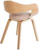 2er Set Stühle LONDON Stoff - 73x49x46cm, Natur/Creme Stoff Holz Gestell Konferenzstuhl Wartezimmerstuhl Bild 5
