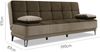 Dmora 3-Sitzer Schlafsofa Aborigeni, gepolstertes Stoffsofa, Wohnzimmersofa mit Klick-Klack-Öffnung, 190 x 87 x 97 cm, Grau und Braun Bild 3
