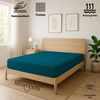EXKLUSIV HEIMTEXTIL Frottee Spannbettlaken Rundumgummizug Marke 200 x 220 cm Petrol 80% Baumwolle 20% Polyester Öko - Tex Zertifiziert Bed-Sheet Bettlaken Spannbetttuch Topper Leinentuch Bild 2
