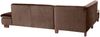 Ecksofa mit Ottomane links Kaye Bezug Samtvelours Buche nussbaum dunkel / braun 23086 Bild 3