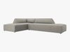 Micadoni Ecksofa Ruby 4-Sitzer Links Kord Scala Hellgrau Bild 2