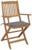 vidaXL Klappbare Gartenstühle 8 Stk. mit Kissen Massivholz Akazie 3074968 Bild 3