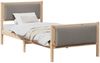 vidaXL Bettrahmen mit Kopfteil Taupe 90 x 200 cm Stoff 878357 Bild 2