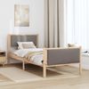 vidaXL Bettrahmen mit Kopfteil Taupe 90 x 200 cm Stoff 878357 Bild 4