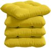 vidaXL Sitzkissen 4 pcs Helles Gelb 45 x 45 x 12 cm Stoff 42015112 Bild 2