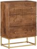 vidaXL Kommode 55x30x76 cm Massivholz Mango und Eisen 371995 Bild 1