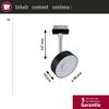 Paulmann 965. 45 URail LED Schienenspot Circle 210lm 5W White Switch 230V Schwarz matt Bild 2