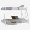 Etagenbett: Die obere Liegefläche hat die Maße 90*190 cm, die untere Liegefläche die Maße 140*190 cm. Es ist ein Hochbett aus Metall mit einem stabilen Metallrahmen, ausgestattet mit Leiter und durchg Bild 5