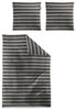 Irisette Wave Mako-Satin Bettwäsche 135x200 Streifen grau braun 8559-11 Bild 4