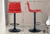 CLP 2er Set Barhocker Branford höhenverstellbar und 360 drehbar,rot Kunststoff Bild 2