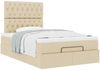 vidaXL Ottoman-Bett mit Matratze Creme 120x190 cm Stoff 3313228 Bild 5