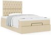 vidaXL Ottoman-Bett mit Matratze Creme 120x190 cm Stoff 3313228 Bild 4