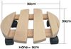 1x Rolluntersetzer rund Pflanzenroller 30x30 cm - max. 120 kg Traglast - aus Buchenholz - Stabil & robust - Für Pflanztöpfe, Möbel & schwere Gegenstände Bild 5